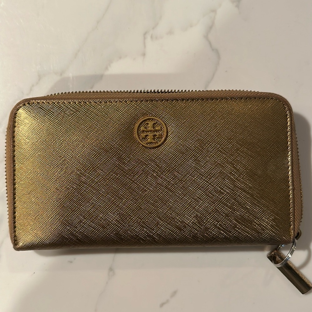 Tory Burch Gold Wallet